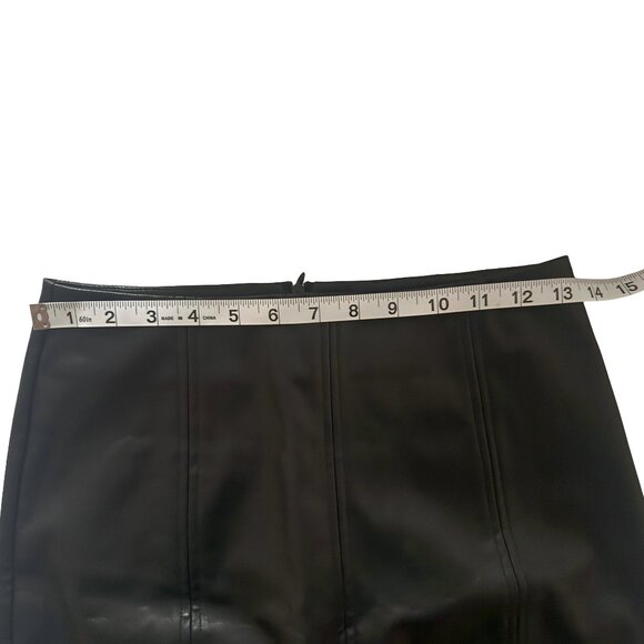 Mangopop Faux Leather Black Skirt - S - Picture 6 of 6